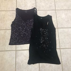2 sequined tank tops